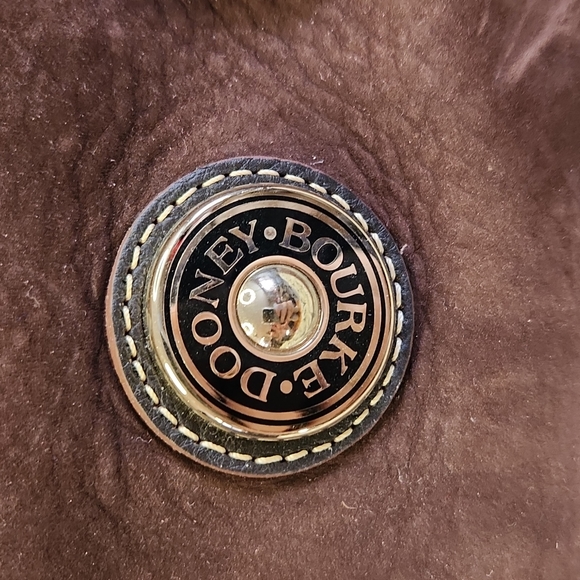 Dooney and Bourke Sued and Leather Satchel - Picture 7 of 16